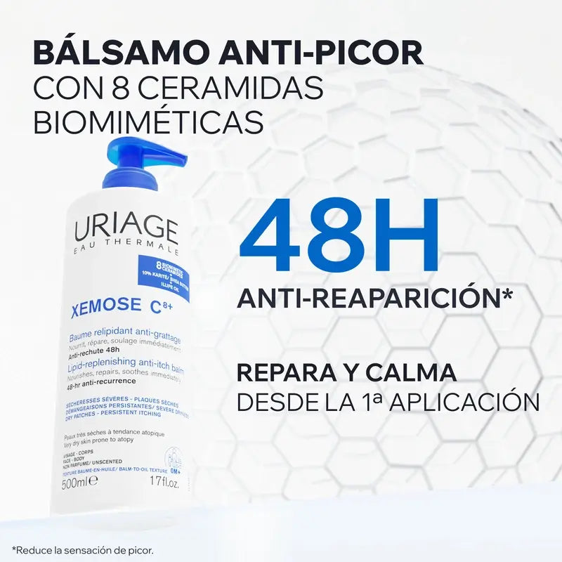Uriage Xemose C8+ Lipidejä palauttava, kutinaa lievittävä voide 500 ml