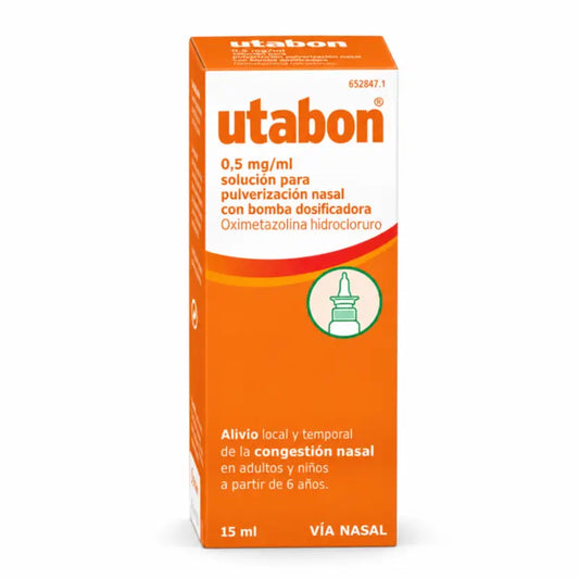 Utabon aikuisille 0,5 mg/ml nenäsumutin annostelupumpulla 15 ml