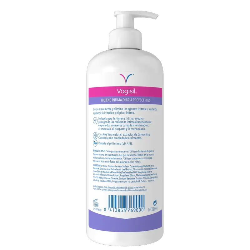Vagisil Protec Plus -päivittäinen intiimihygieniatuote 500 ml