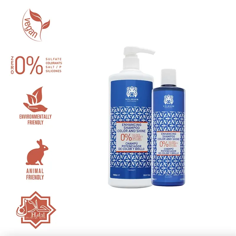 Valquer Hair Care -shampoo, joka tehostaa väriä ja kiiltoa, 400 ml