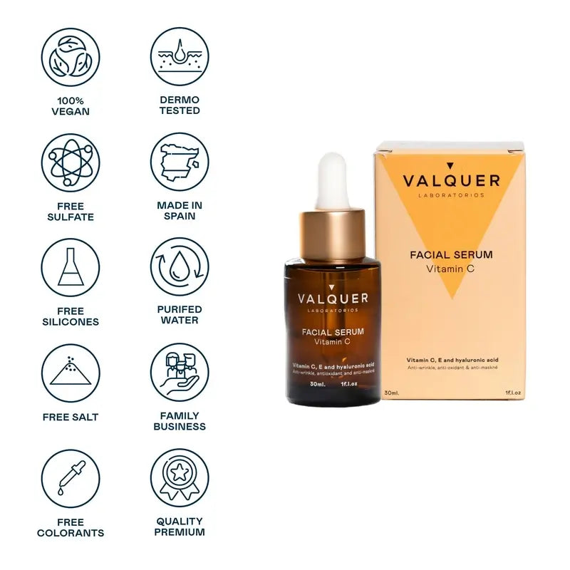 Valquer Skin Care C-vitamiinipitoinen kasvojen seerumi, 30 ml