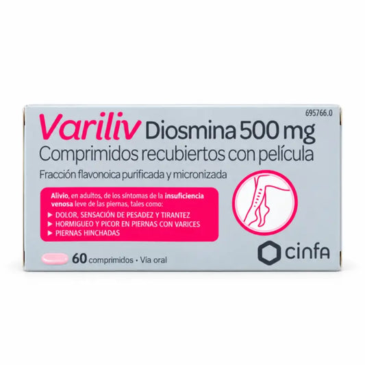 Variliv Diosmina Cinfamed 500 mg, 60 tablettia