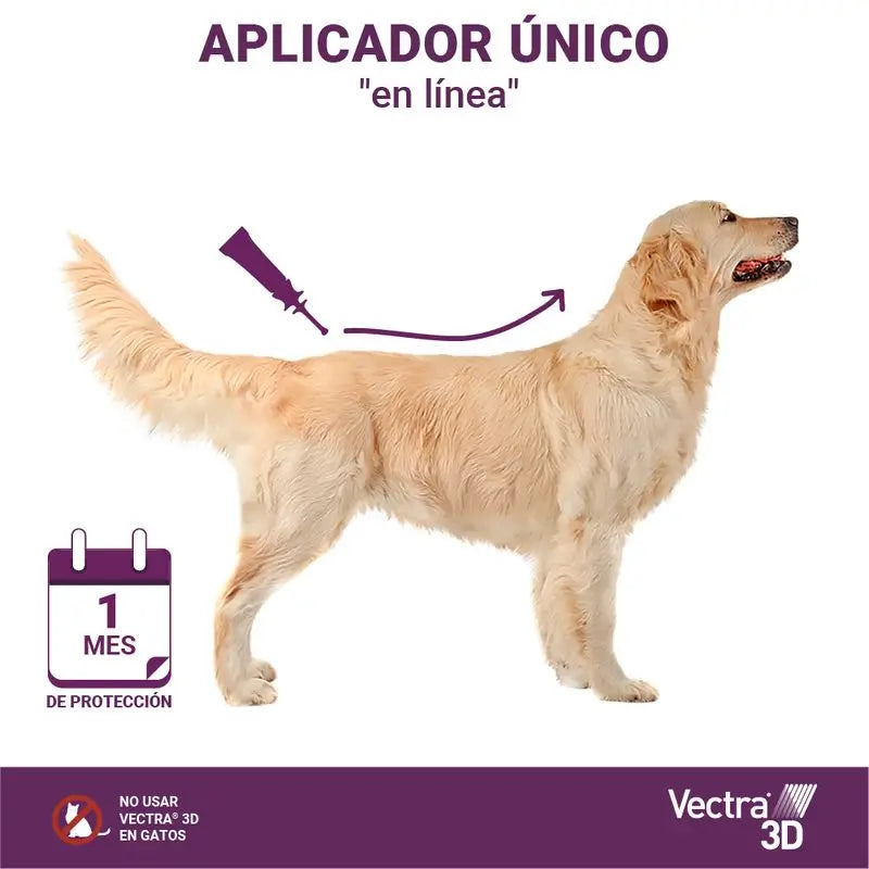 Vectra 3D Koira +40 kg, 3 pipettia