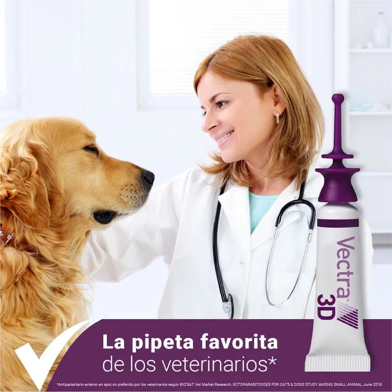 Vectra 3D Koira +40 kg, 3 pipettia