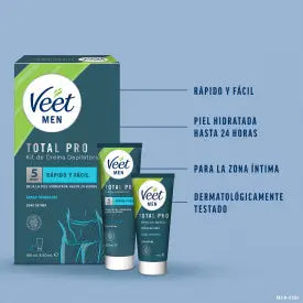 Veet Men -pakkaus: miesten karvanpoistovoide, 100 ml + karvanpoiston jälkeinen hoitoaine, 50 ml