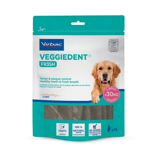 Virbac Veggiedent Fr3sh L, hammashoitovälipalat suurille koiraroduille