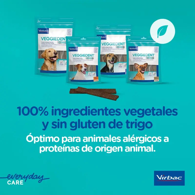 Virbac Veggiedent Fr3sh M, hampaidenhoitokeksit keskikokoisille koirille
