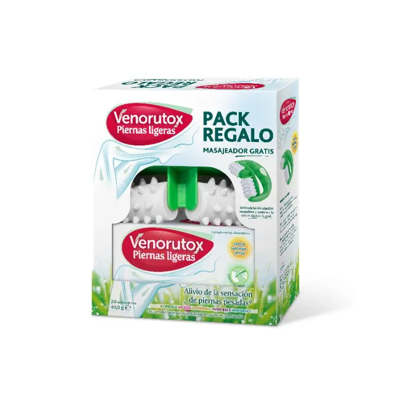 Venorutox Kevyet jalat, 20 pussia + hierontalaite
