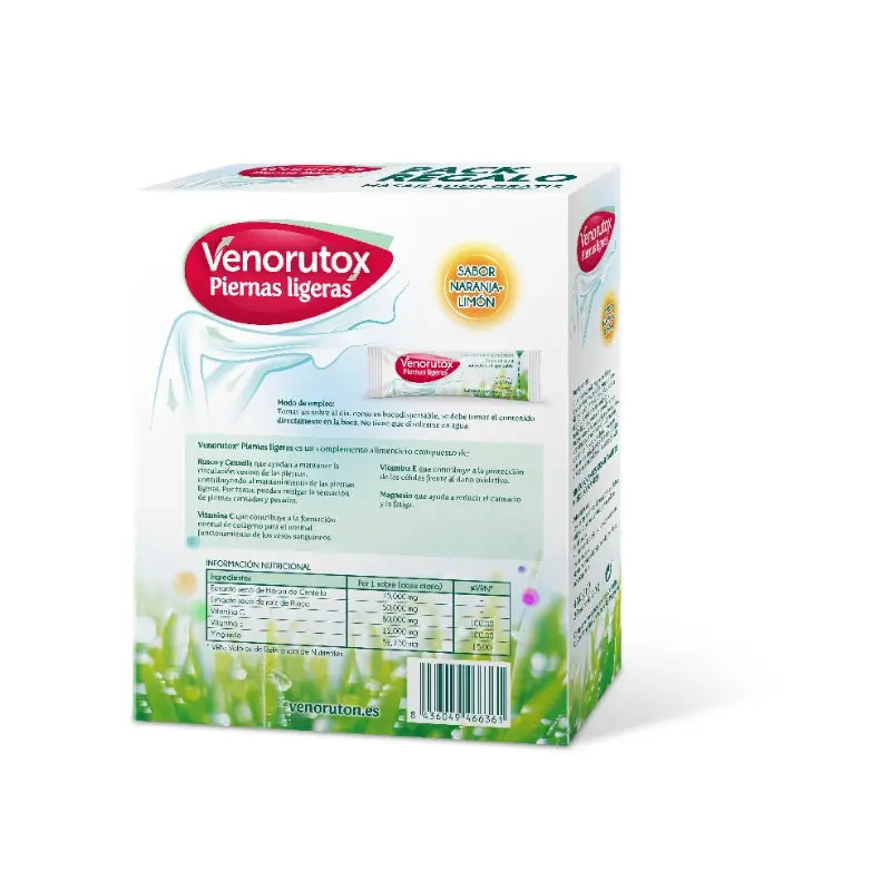 Venorutox Kevyet jalat, 20 pussia + hierontalaite