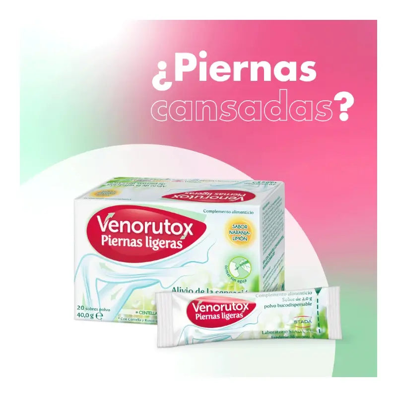 Venorutox Kevyet jalat, 20 pussia + hierontalaite