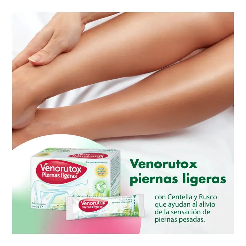 Venorutox Kevyet jalat, 20 pussia + hierontalaite
