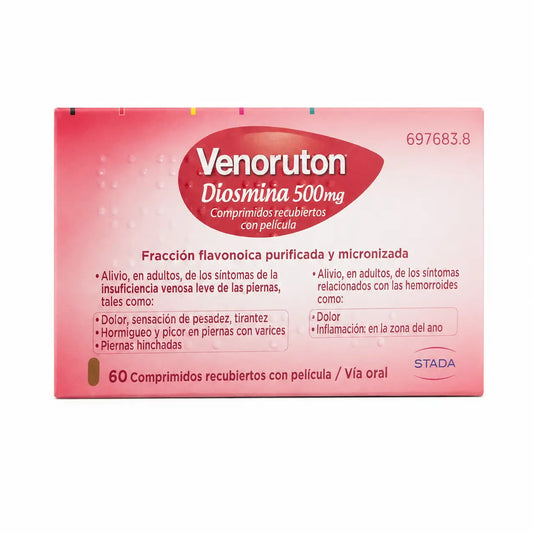 Venoruton 500 mg, 60 kalvopäällystettyä tablettia