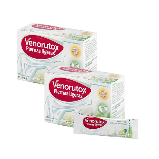 Venorutox Kevyet jalat, appelsiini-sitruuna, 2 x 20 pussia 