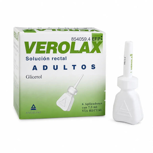 Verolax aikuisille, peräsuoliliuos, 6 annostelijaa