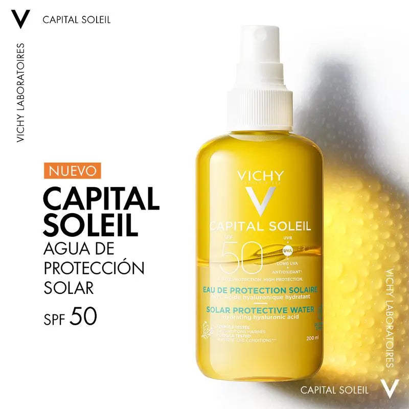 Vichy Capital Soleil aurinkosuojavesi SPF 50, kosteuttava, 200 ml