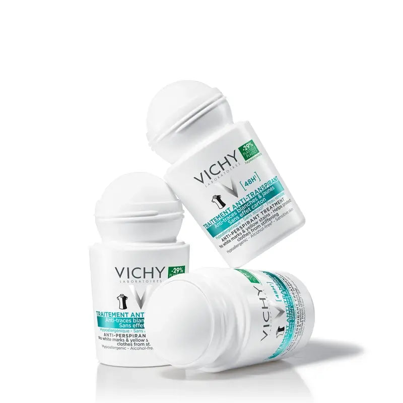 Vichy 48H-hikoilunestodeodorantti, joka ei jätä jälkiä, roll-on, 50 ml
