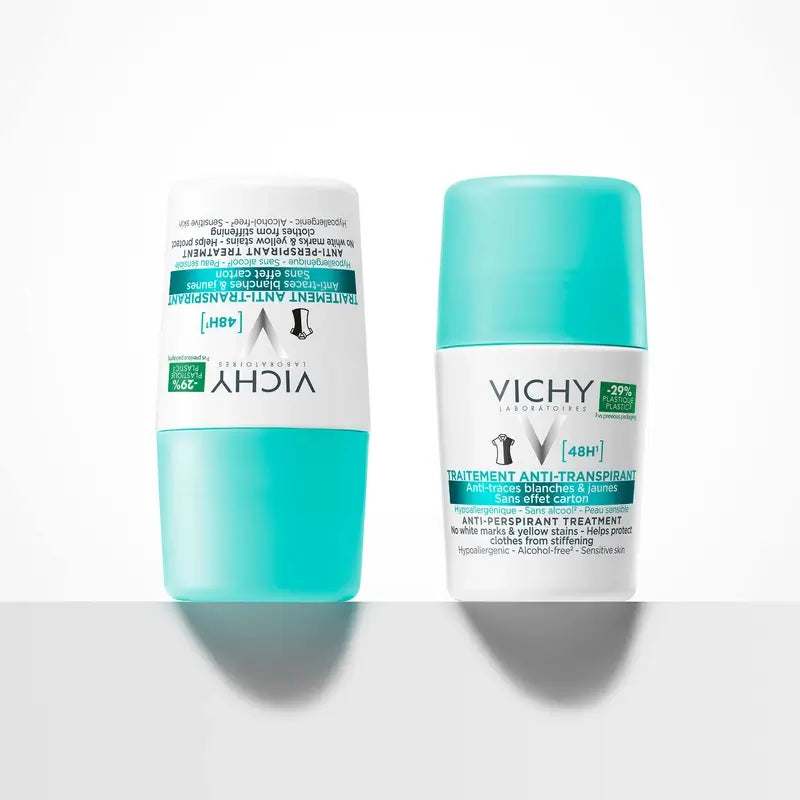 Vichy 48H-hikoilunestodeodorantti, joka ei jätä jälkiä, roll-on, 50 ml