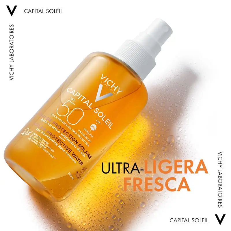 Vichy Capital Soleil Aurinkosuojavesi SPF 50, kirkastava, 200 ml