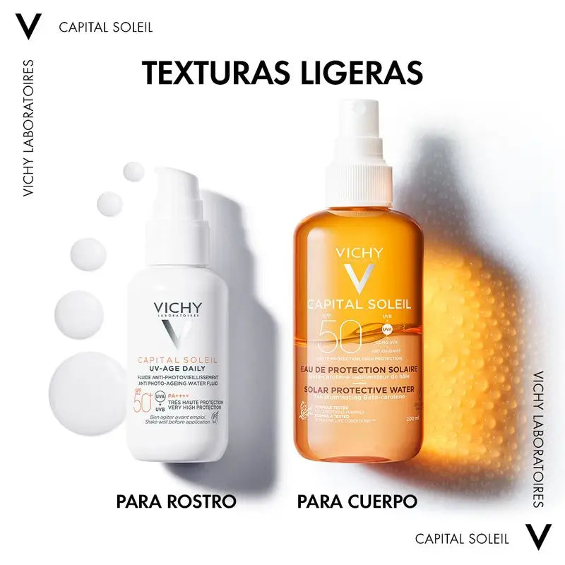 Vichy Capital Soleil Aurinkosuojavesi SPF 50, kirkastava, 200 ml