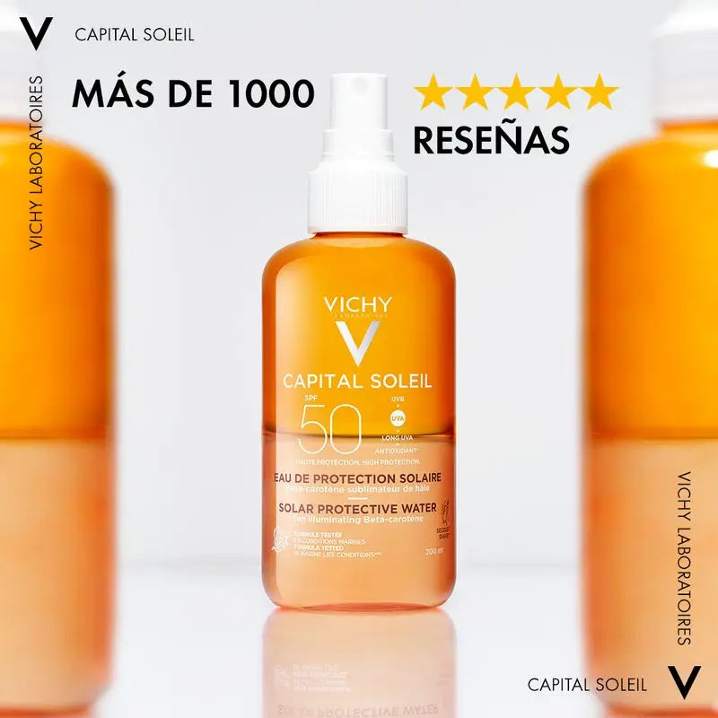 Vichy Capital Soleil Aurinkosuojavesi SPF 50, kirkastava, 200 ml