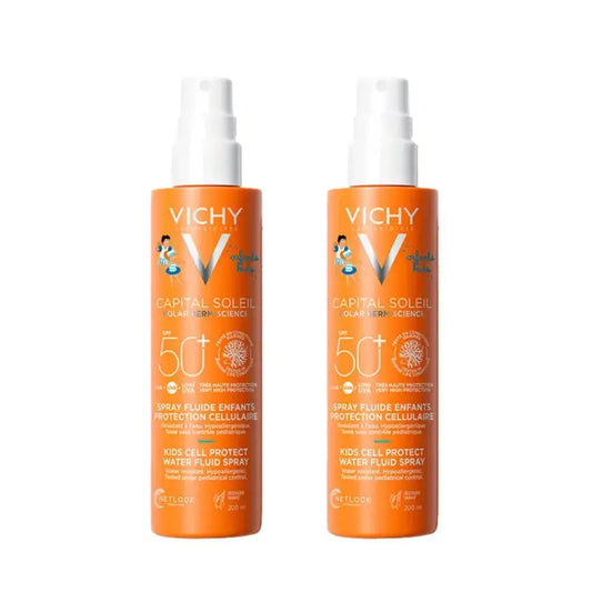 Vichy Capital Soleil -suihke lapsille SPF 50, 2 x 200 ml 