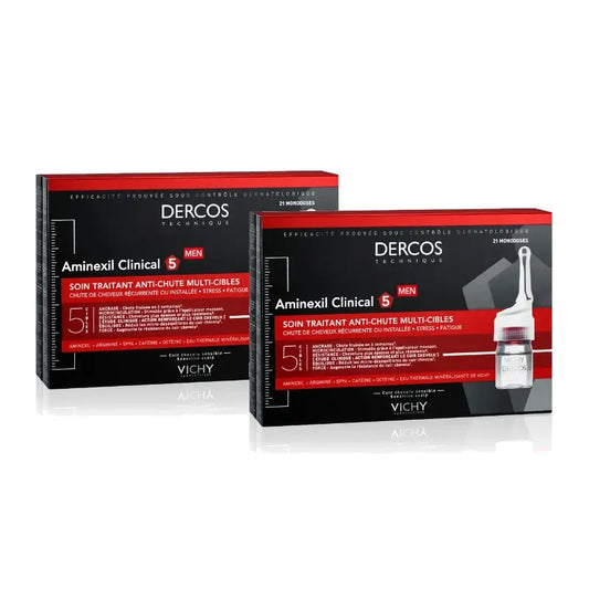Vichy Dercos Aminexil Clinical 5 Miehille, 21 ampullia, 2-pakkaus