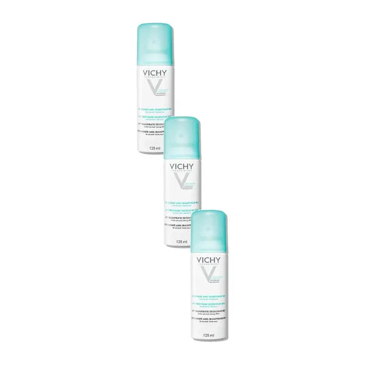 Vichy 48H-hikoilunestodeodorantti, suihkepullo 125 ml, 3 kpl:n pakkaus