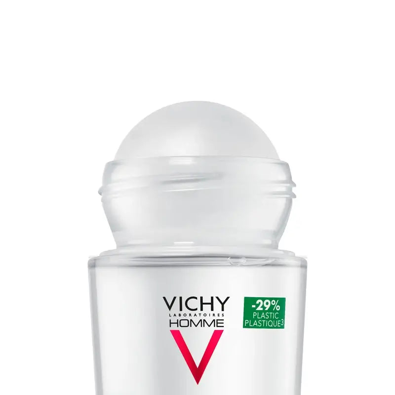 Vichy Homme 48H-deodorantti, hikoilua ja tahroja estävä roll-on, 50 ml