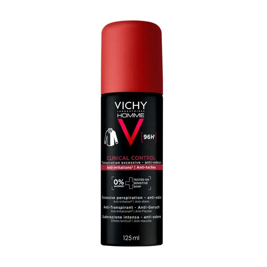 Vichy Homme Clinical Control 96h -hikoilunestosuihke, 125 ml