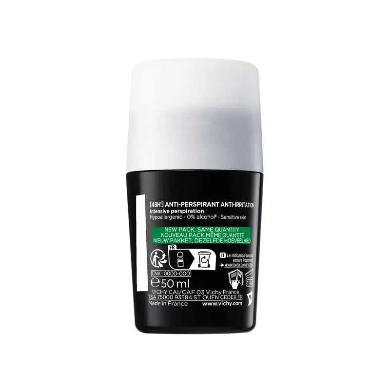 Vichy Homme 48H-deodorantti herkälle iholle, roll-on, 50 ml
