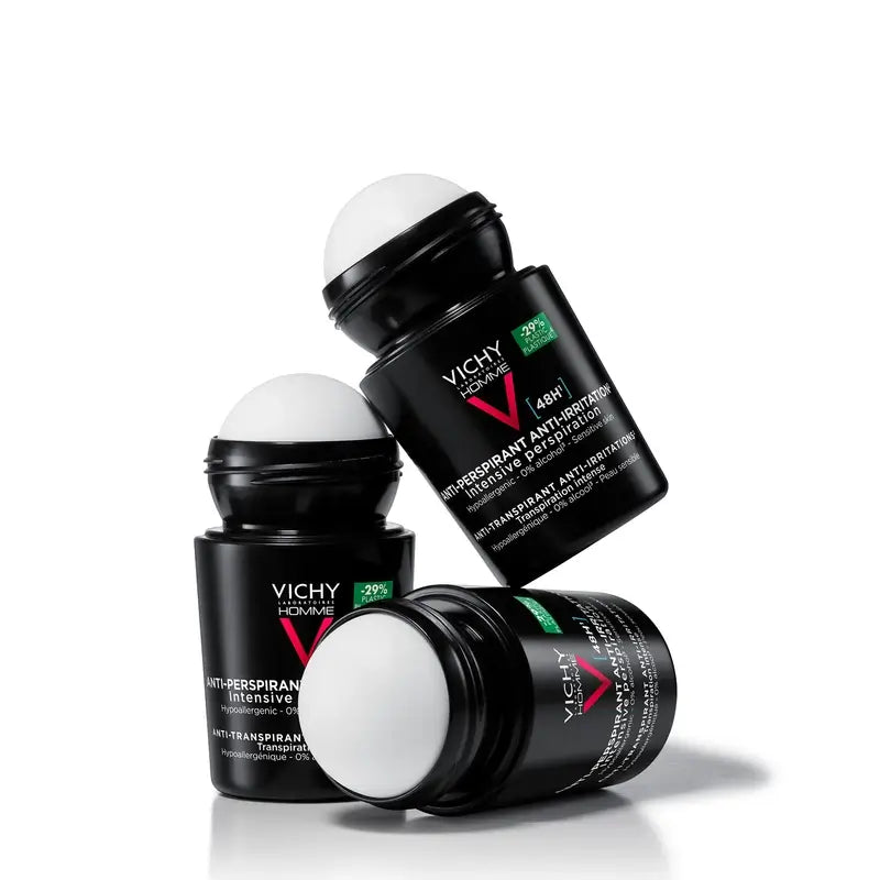 Vichy Homme 48H-deodorantti herkälle iholle, roll-on, 50 ml