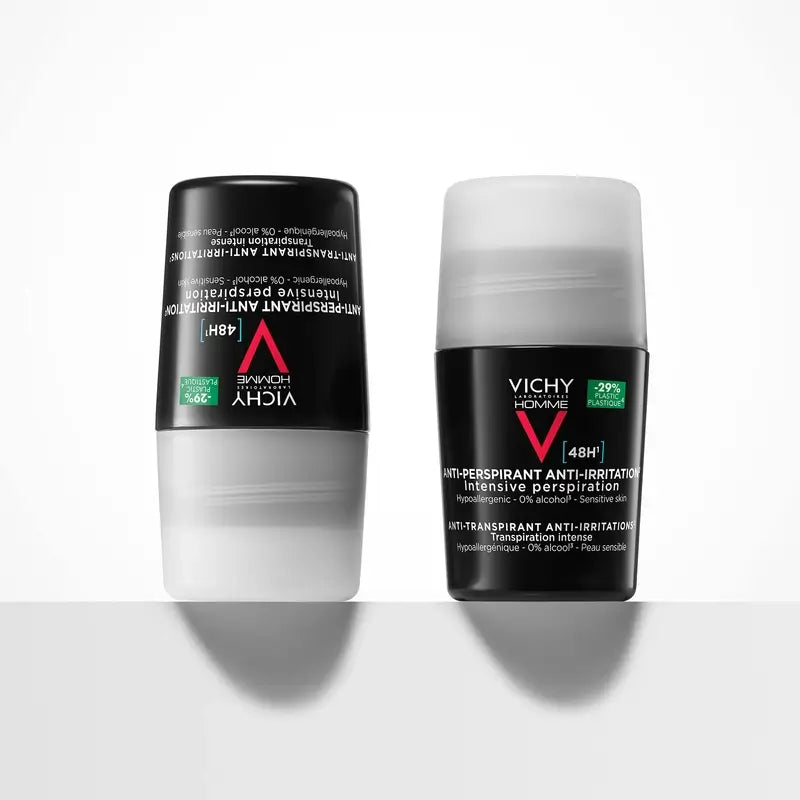 Vichy Homme 48H-deodorantti herkälle iholle, roll-on, 50 ml