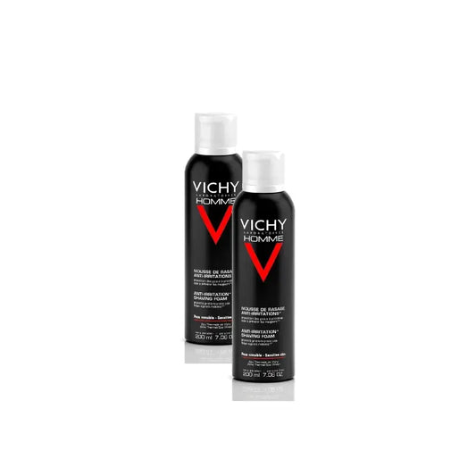 Vichy Homme -parranajovaahto herkälle iholle 200 ml, 2 kpl:n pakkaus