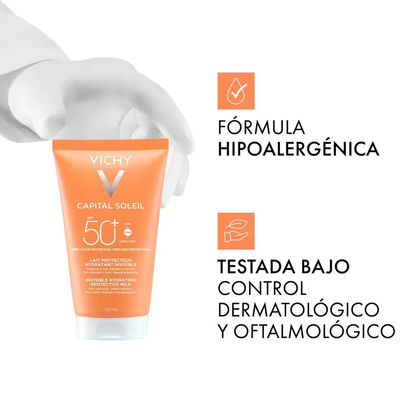 Vichy Solar Capital Soleil kosteuttava aurinkovoide SPF 50+, 150 ml