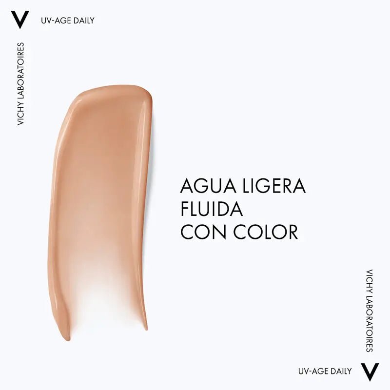 Vichy Capital Soleil UV Age Daily Water Fluid, vaalea sävy, SPF50, 40 ml