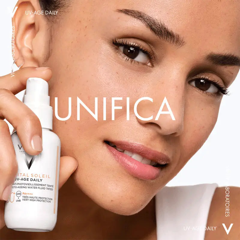 Vichy Capital Soleil UV Age Daily Water Fluid, vaalea sävy, SPF50, 40 ml