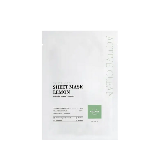 Village 11 Factory Active Clean Sheet -kasvonaamio, sitruuna, 23 g