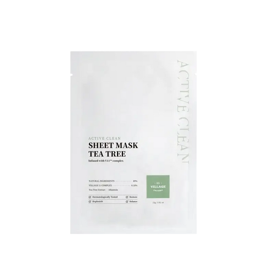 Village 11 Factory Active Clean Sheet -kasvonaamio, teepuu, 23 g