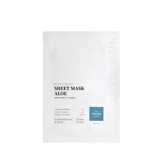 Village 11 Factory Hydro Boost Sheet -kasvonaamio, aloe, 21 g