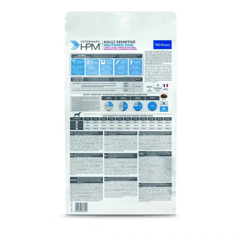 Virbac Hpm Canine Sensitive Digest Neutered Large Med. 3 kg, koiranruoka