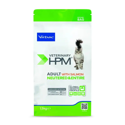 Virbac Hpm Adult Salmon Neutered & Entire Cat Food 1,5 Kg, cat food