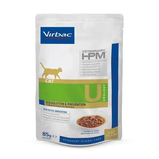 Virbac Hpm Feline Urology Dissol&Prevention kastikkeessa 12 x 85 g 