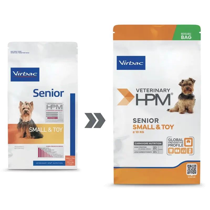 Virbac Hpm Senior Dog Small & Toy 7 kg, koiranruoka