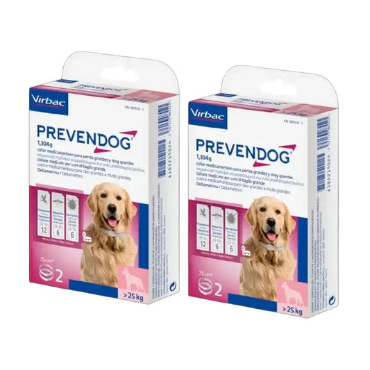 Virbac Prevendog -lois torjuntakaulapanta, 2 x 75 cm:n pakkaus, 2 kpl
