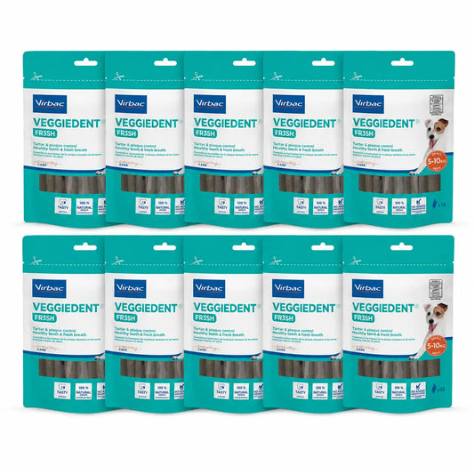 Virbac Veggiedent Fr3sh S, hampaidenhoitopalat pienikokoisille koirille, 10 kpl:n pakkaus