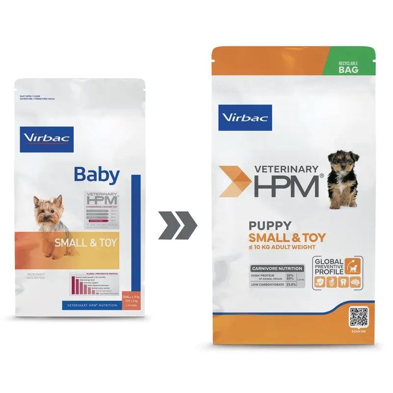 Virbac Veterinary HPM Puppy Small & Toy Dog, 400 g, koiranruoka