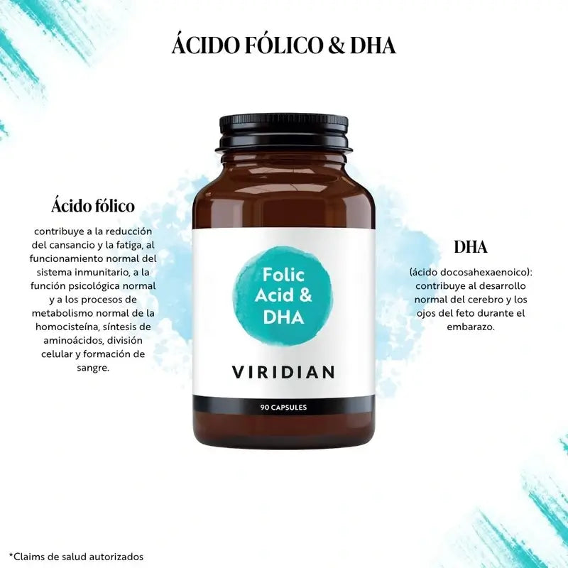 Viridian Foliinihappo 400 µg ja DHA 90 kasviskapselia 
