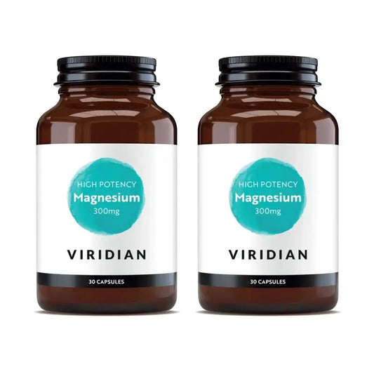 Viridian Magnesium, korkea pitoisuus 300 mg, 2 x 30 kasviskapselia