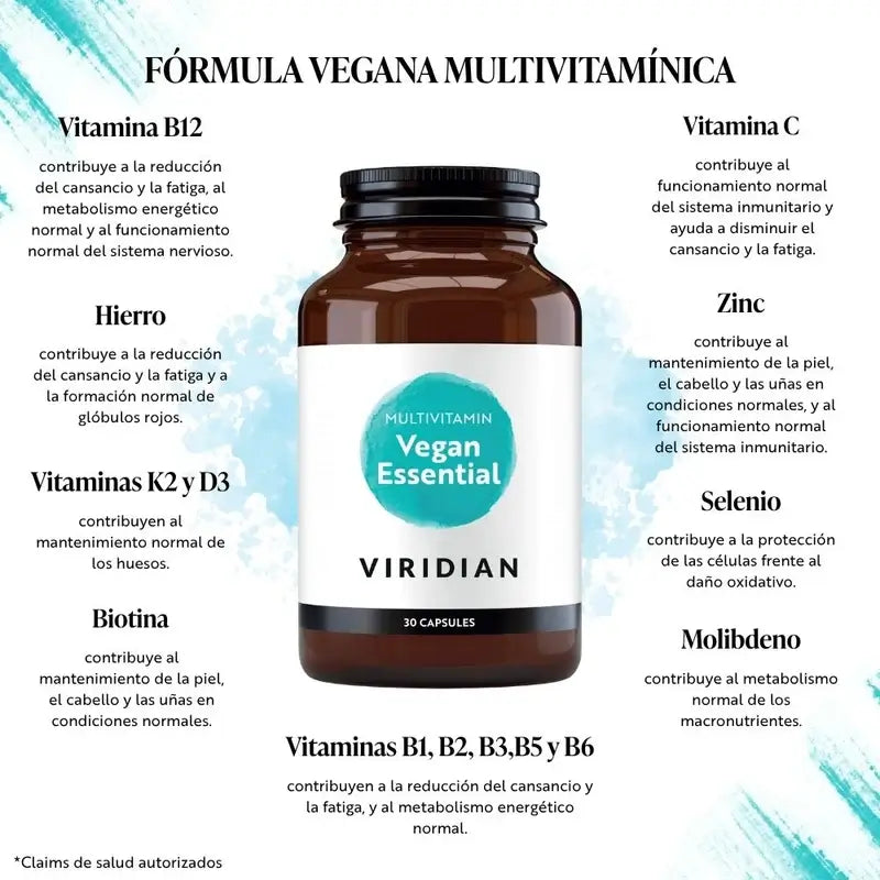 Viridian Vegan Multi Essential 30 kapselia. 