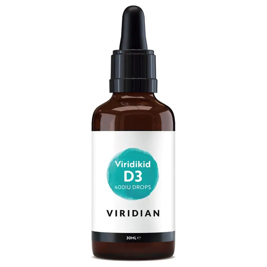 Viridian Virikid Vit D3 400 IU, vegaaninen, 30 ml. 